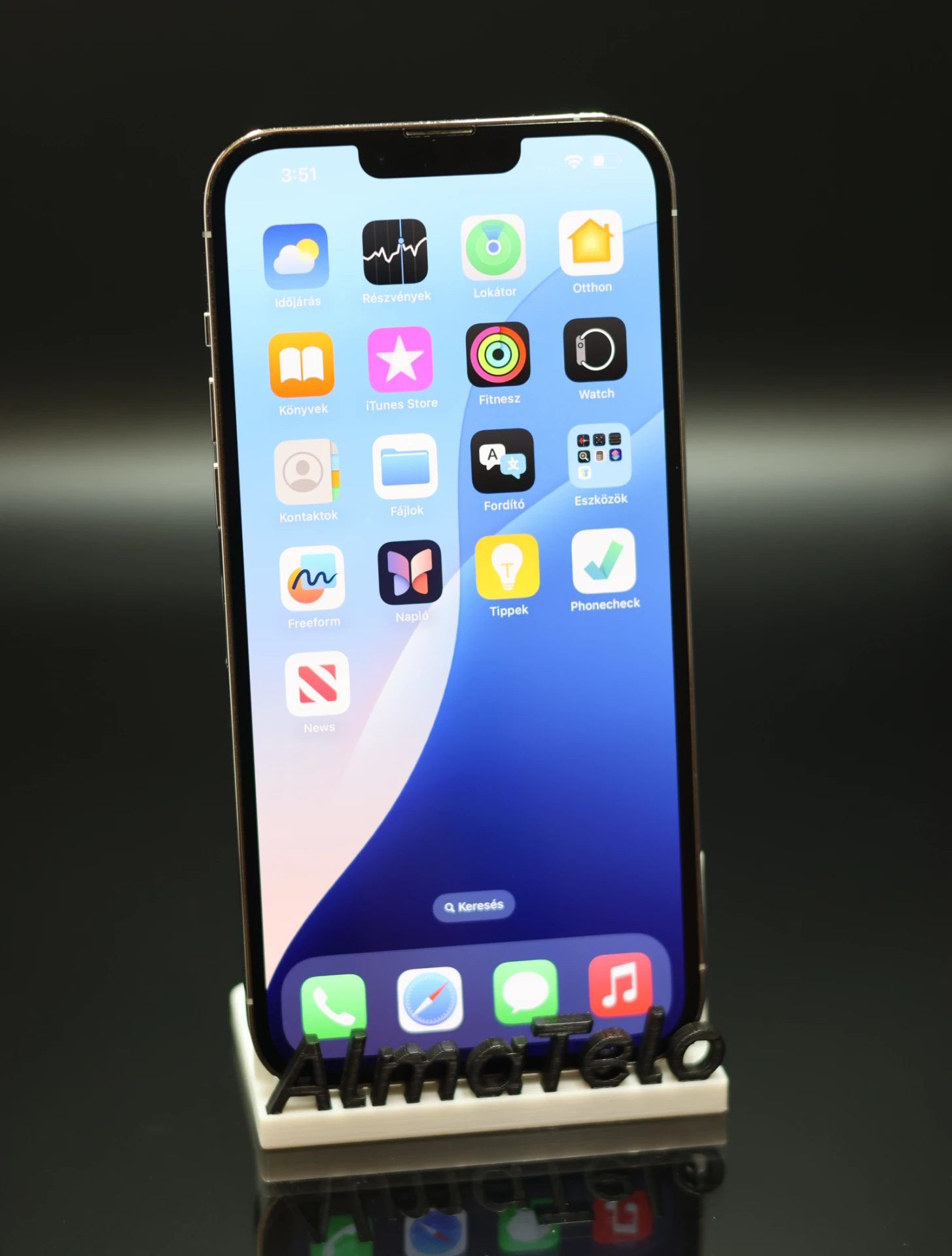 Apple iPhone 13 Pro Max 128 GB Silver 100% akku - 12 HÓ GARANCIA