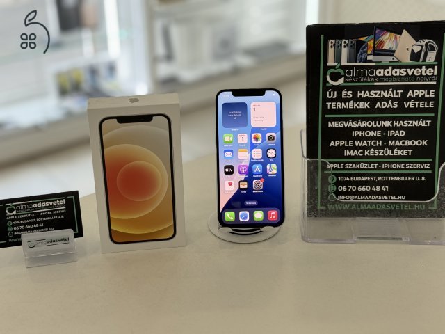 iPhone 12 64GB Független Nagyon Szép/1-3 hónap gar./Akku 100%/p4394