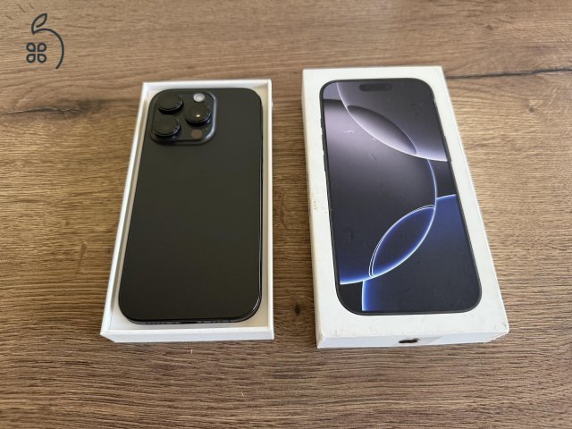 ÚJ - iPhone 16 Pro 512 GB Black Titán - - Apple Garancia - 0 perces, 0 ciklus
