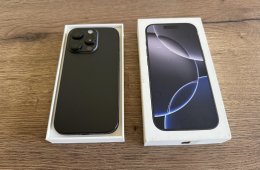 ÚJ - iPhone 16 Pro 512 GB Black Titán - - Apple Garancia - 0 perces, 0 ciklus