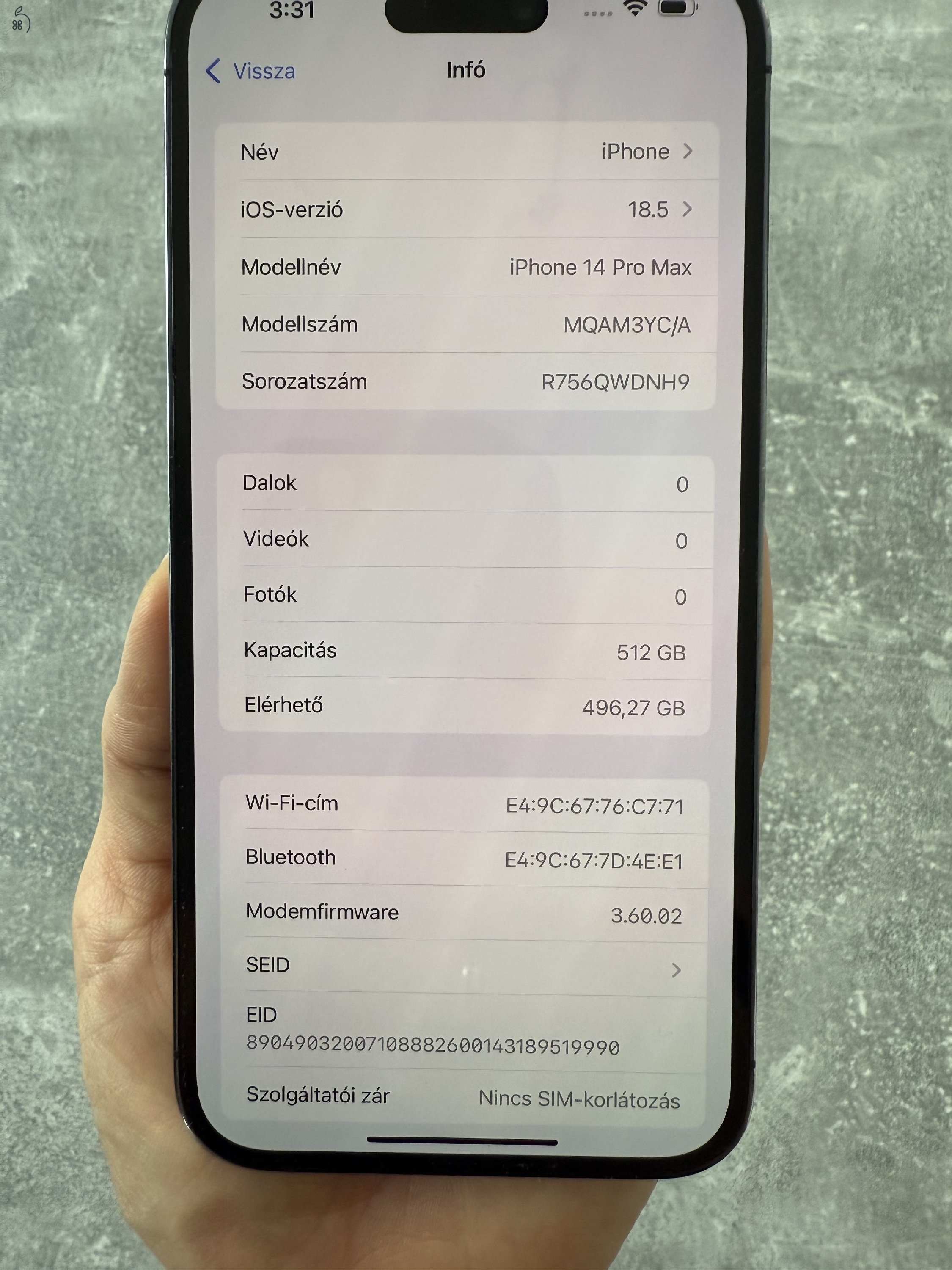 Eladó iPhone 14 Pro Max – 512 GB – Deep Purple – Kártyafüggetlen