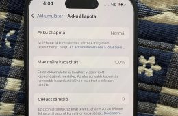 Eladó vadiúj állapotú iPhone 15, 128 GB, fekete színű,független