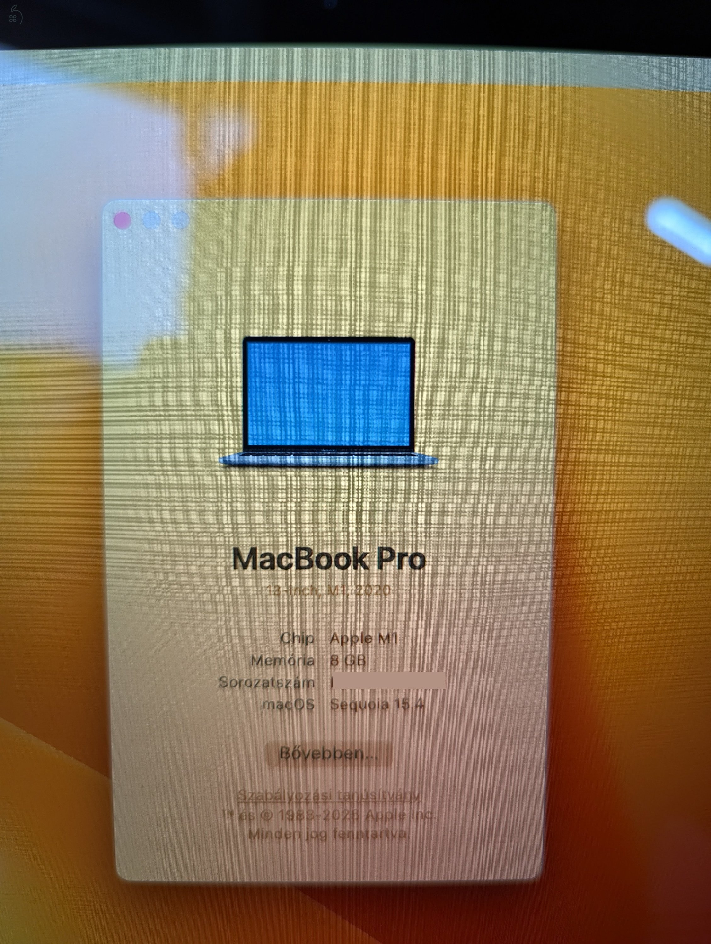 MacBook Pro M1 megkímélt állapot