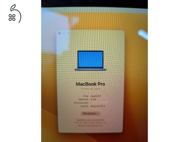 MacBook Pro M1 megkímélt állapot