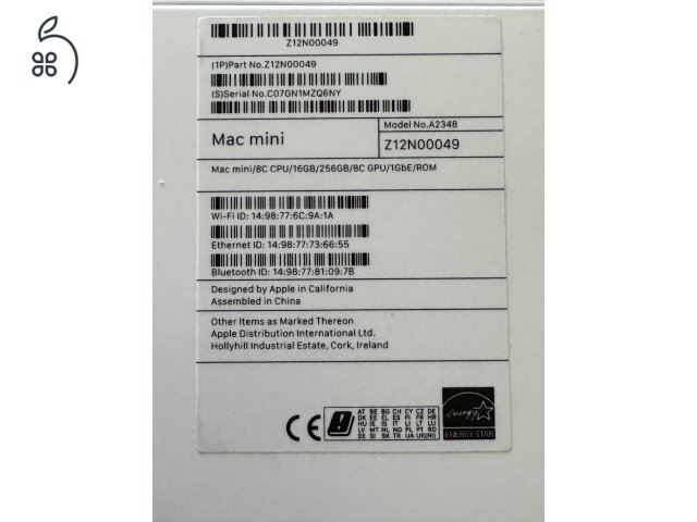 Mac mini M1 16Gb/256GB
