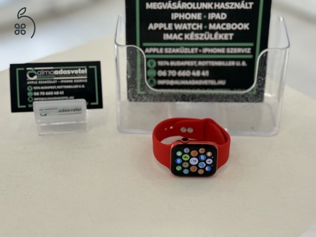 Apple Watch 6 44mm Red Használt/1 hónap gar./Akku 92%/p4399