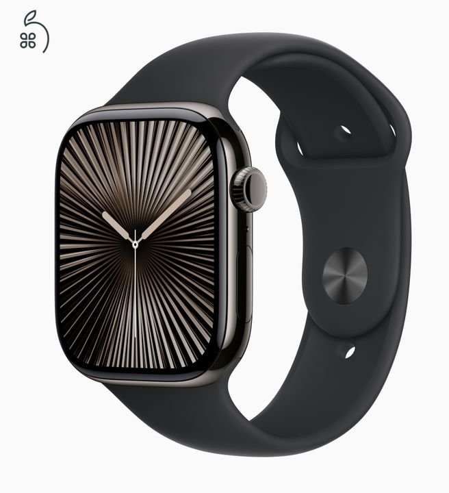 Új Apple Watch Series 10 GPS+Cell 42mm Slate Titanium Case