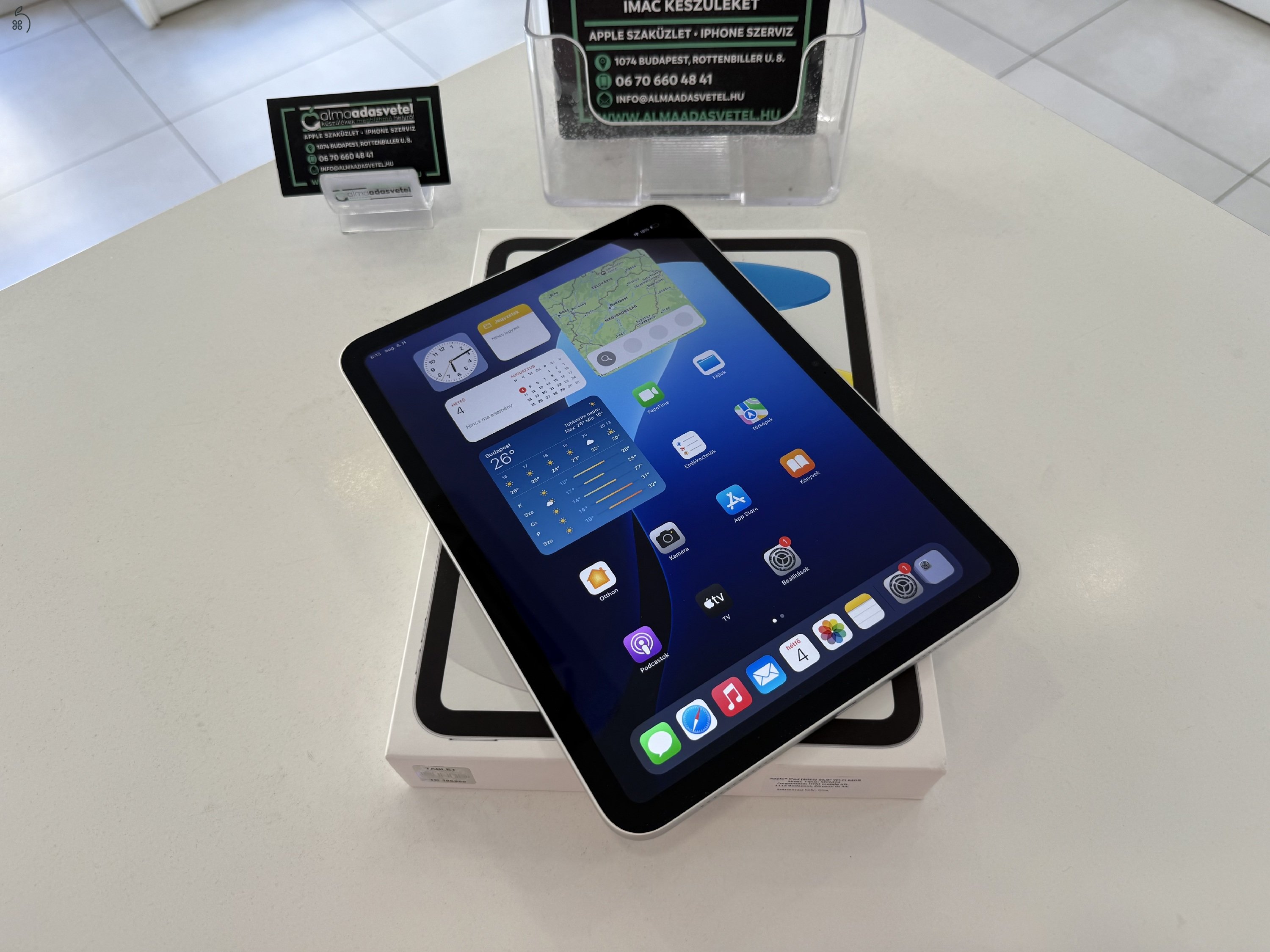 iPad 10th. 64GB Wifi újszerű/2026.03.13.Apple gar./Akku 100%/p4404