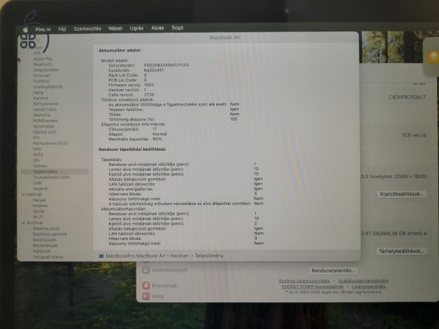 Apple MacBook Air M1 2020 (model A2337 EMC3598) 13