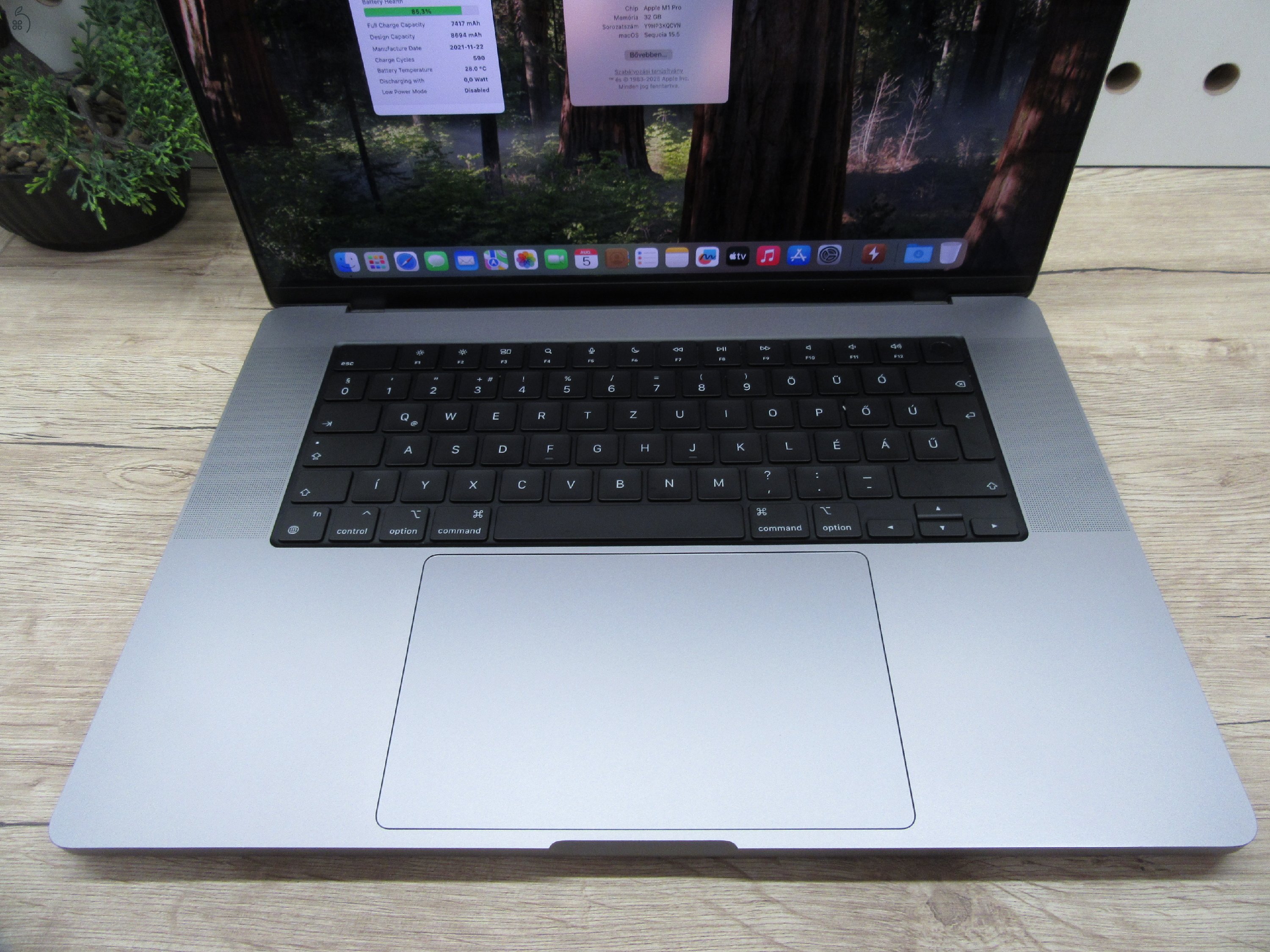 Apple Macbook 16 M1 Pro - 2021 - Használt, szép állapot - 32 Gb RAM - 500 Gb SSD - 3 hónap garancia