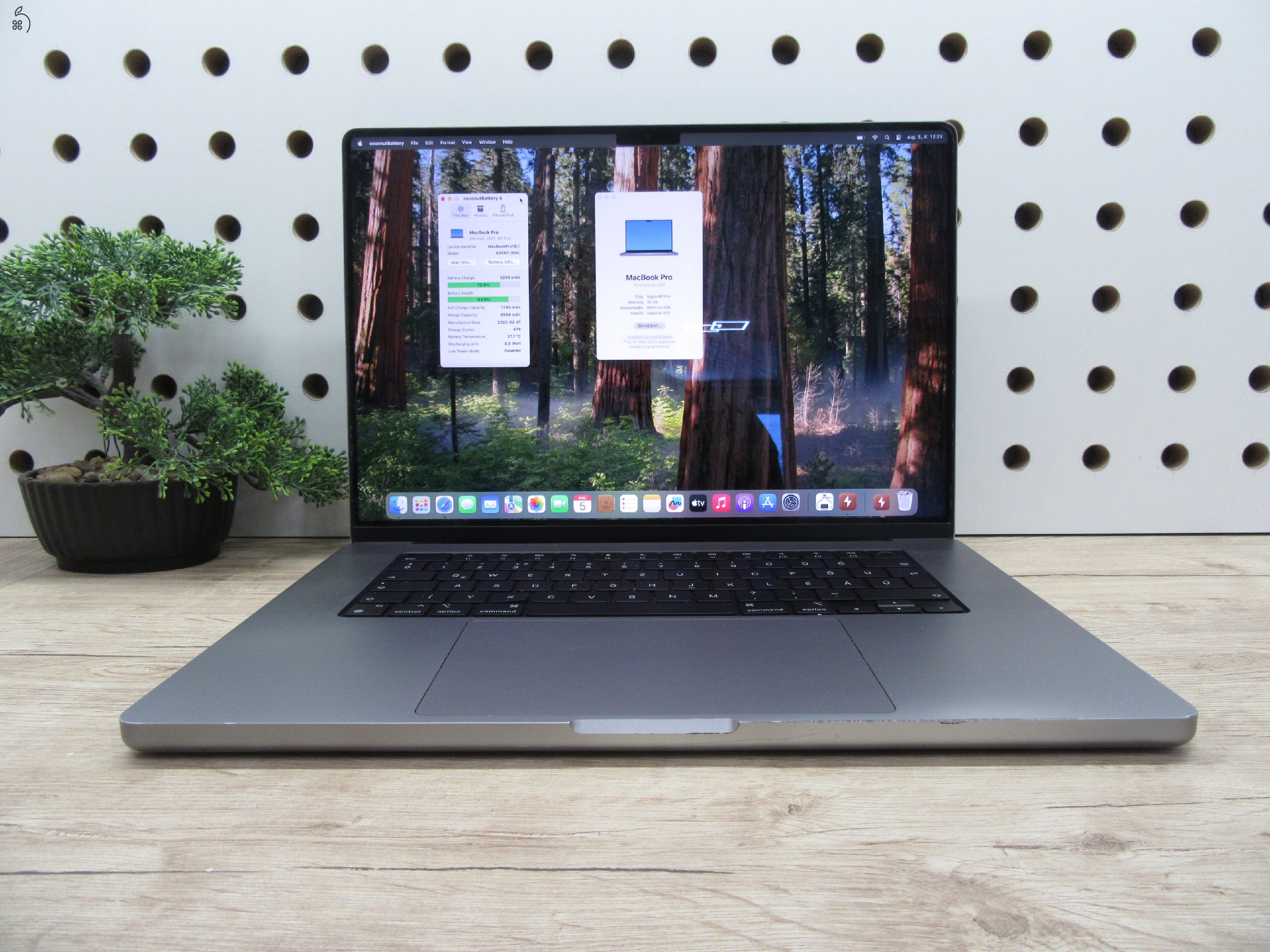  Apple Macbook 16 M1 Pro - 2021 - Használt, megímélt állapot - 32 Gb RAM - 500 Gb SSD - 3 hónap garancia 