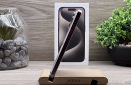 iPhone 15 Pro Natural Titanium 128GB 2 ÉV Garanciával Számlával Aksi 100%