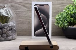 iPhone 15 Pro Natural Titanium 128GB 2 ÉV Garanciával Számlával Aksi 100%