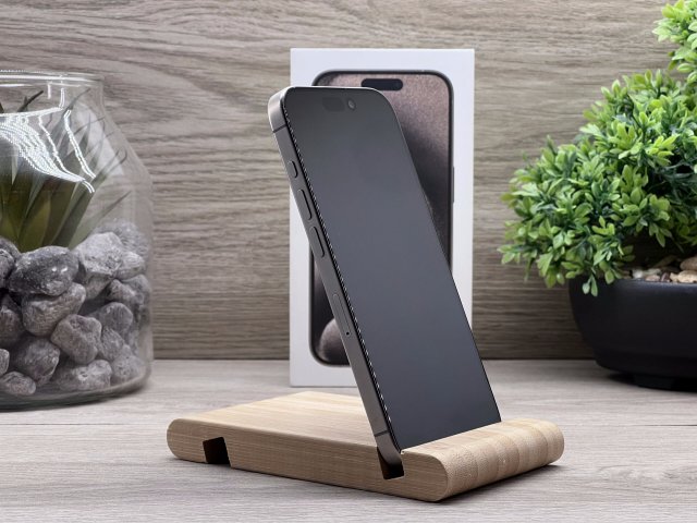 iPhone 15 Pro Natural Titanium 128GB 2 ÉV Garanciával Számlával Aksi 100%