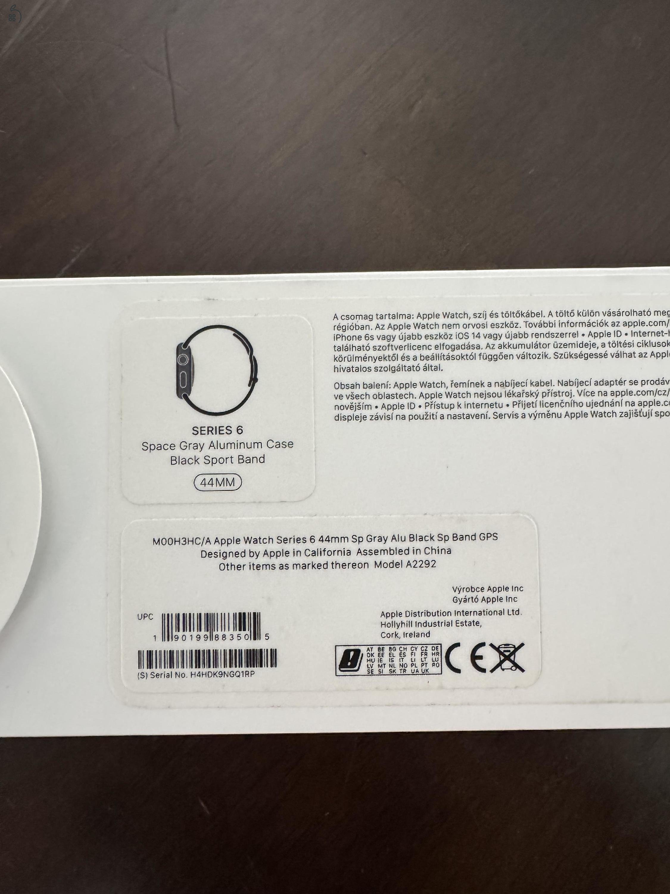 Apple watch series 6 bontattlan gyári töltővel