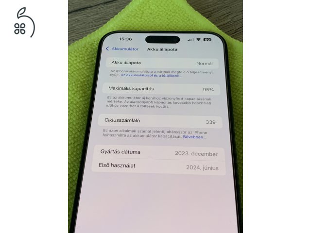 iPhone 15 Pro Max 256GB újszerű állapotban!