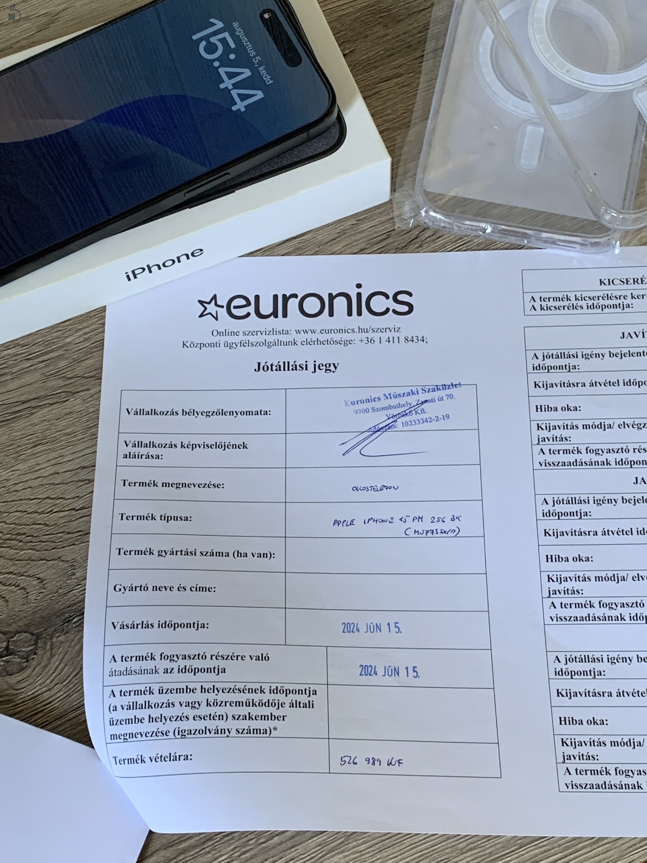 iPhone 15 Pro Max 256GB újszerű állapotban!
