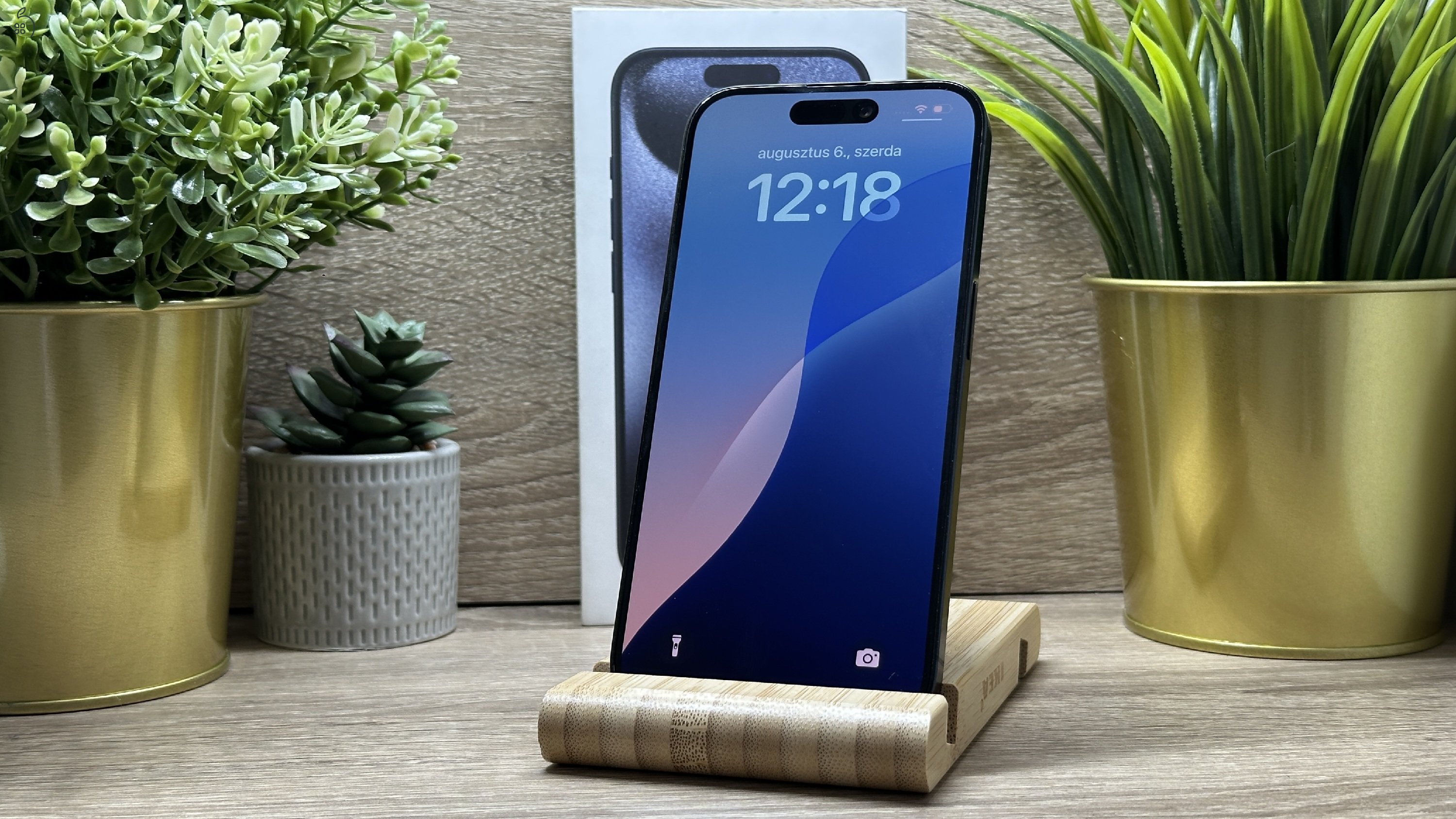  iPhone 15 Pro 256GB Kék, Független - Garancia, Számla 