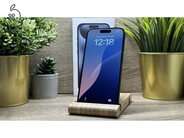  iPhone 15 Pro 256GB Kék, Független - Garancia, Számla 