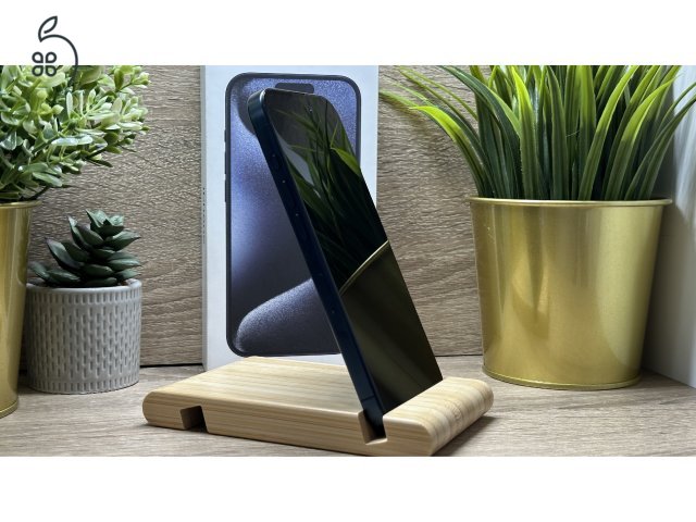  iPhone 15 Pro 256GB Kék, Független - Garancia, Számla 