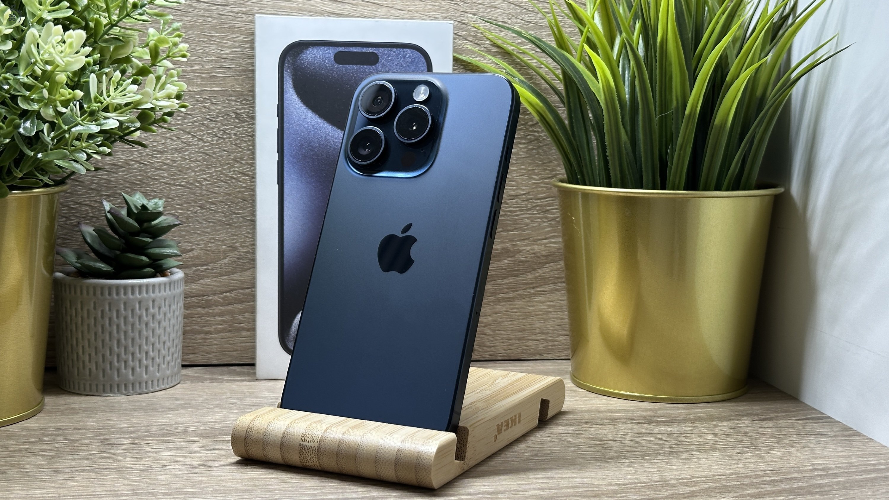  iPhone 15 Pro 256GB Kék, Független - Garancia, Számla 
