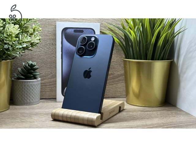  iPhone 15 Pro 256GB Kék, Független - Garancia, Számla 