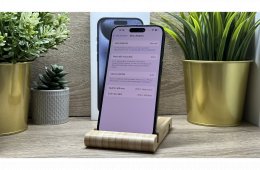  iPhone 15 Pro 256GB Kék, Független - Garancia, Számla 