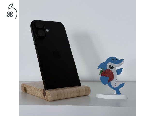 iPhone 16 128GB Black -1 ÉV GARANCIA - Kártyafüggetlen, MS3096, 97% Akkumulátor