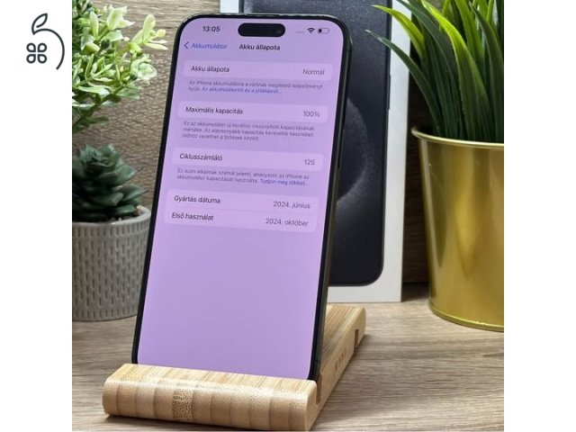 iPhone 15 Pro Max 256GB Fekete, Független - Garancia, Számla