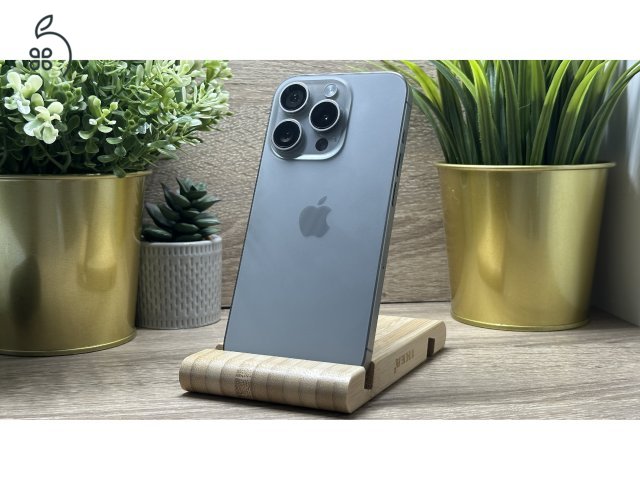  iPhone 15 Pro 128GB Szürke, Független - Garancia, Számla 