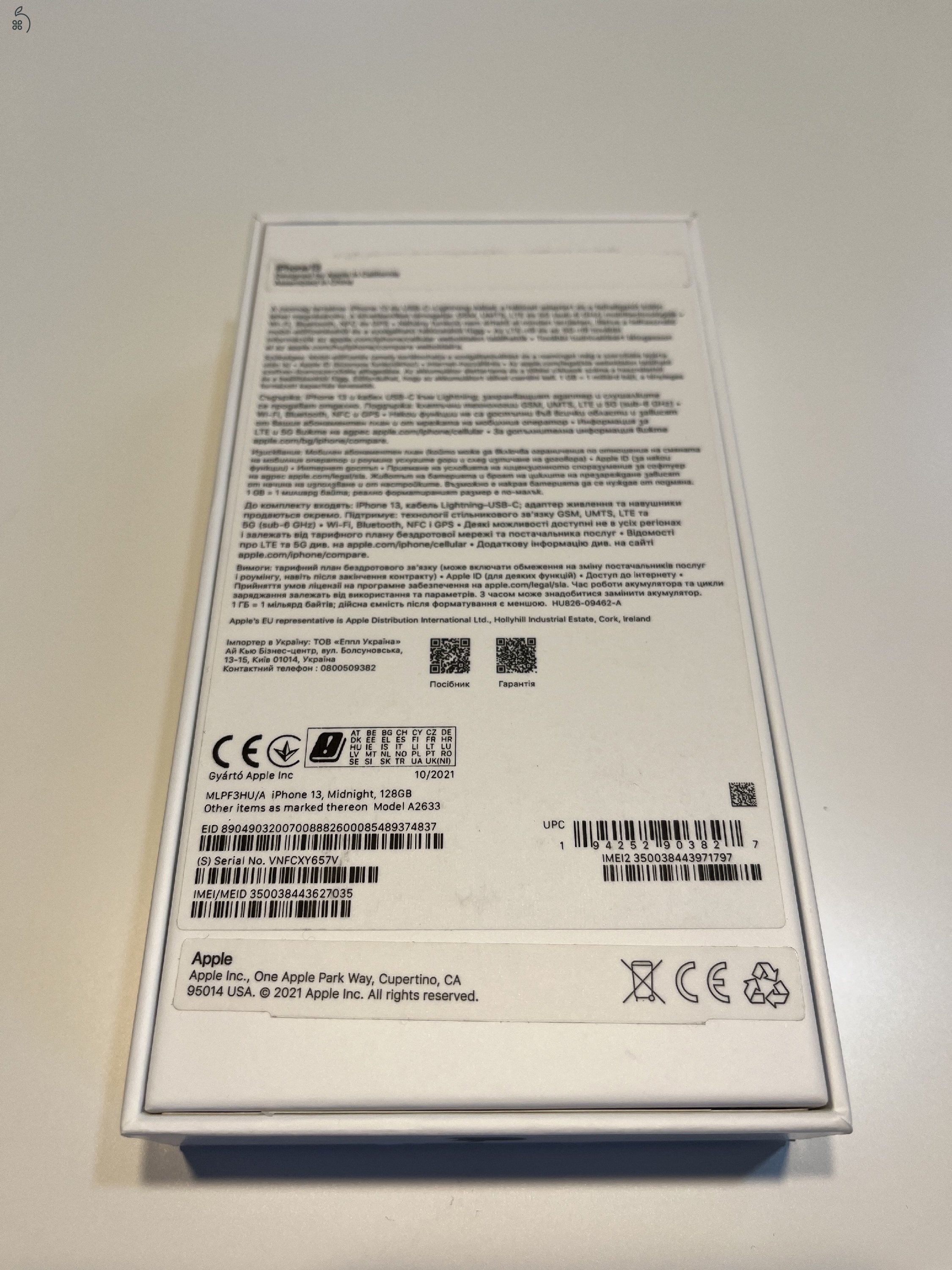 iPhone 13 – 128 GB – Midnight – gyári független