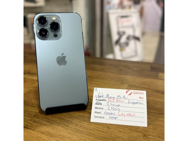 9. Apple iPhone 13 Pro - 256 GB - Sierra Blue - Új akku - Újszerű