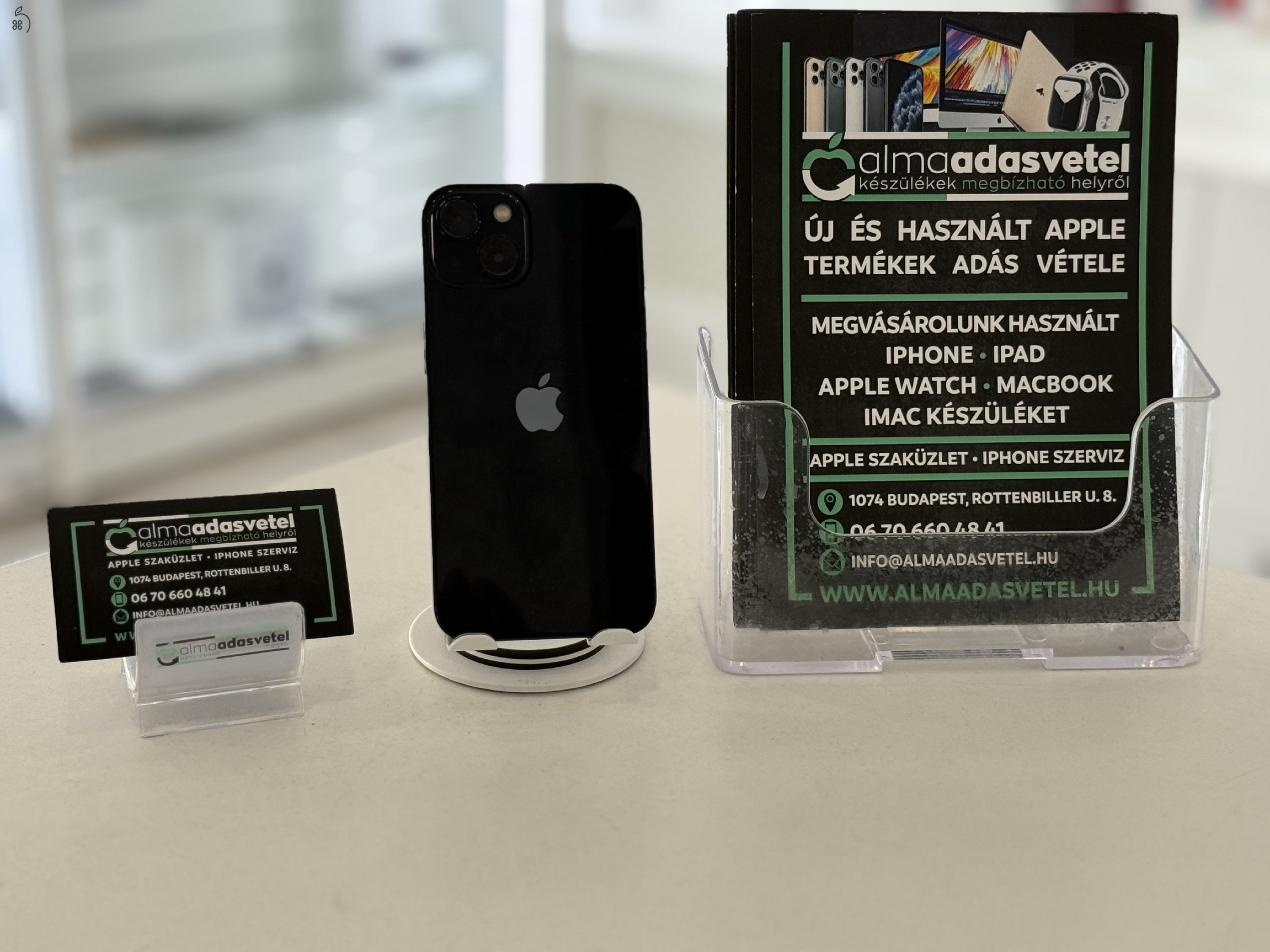 iPhone 13 256GB Vodafone Használt/1-3 hónap gar./Akku 84%/p4408