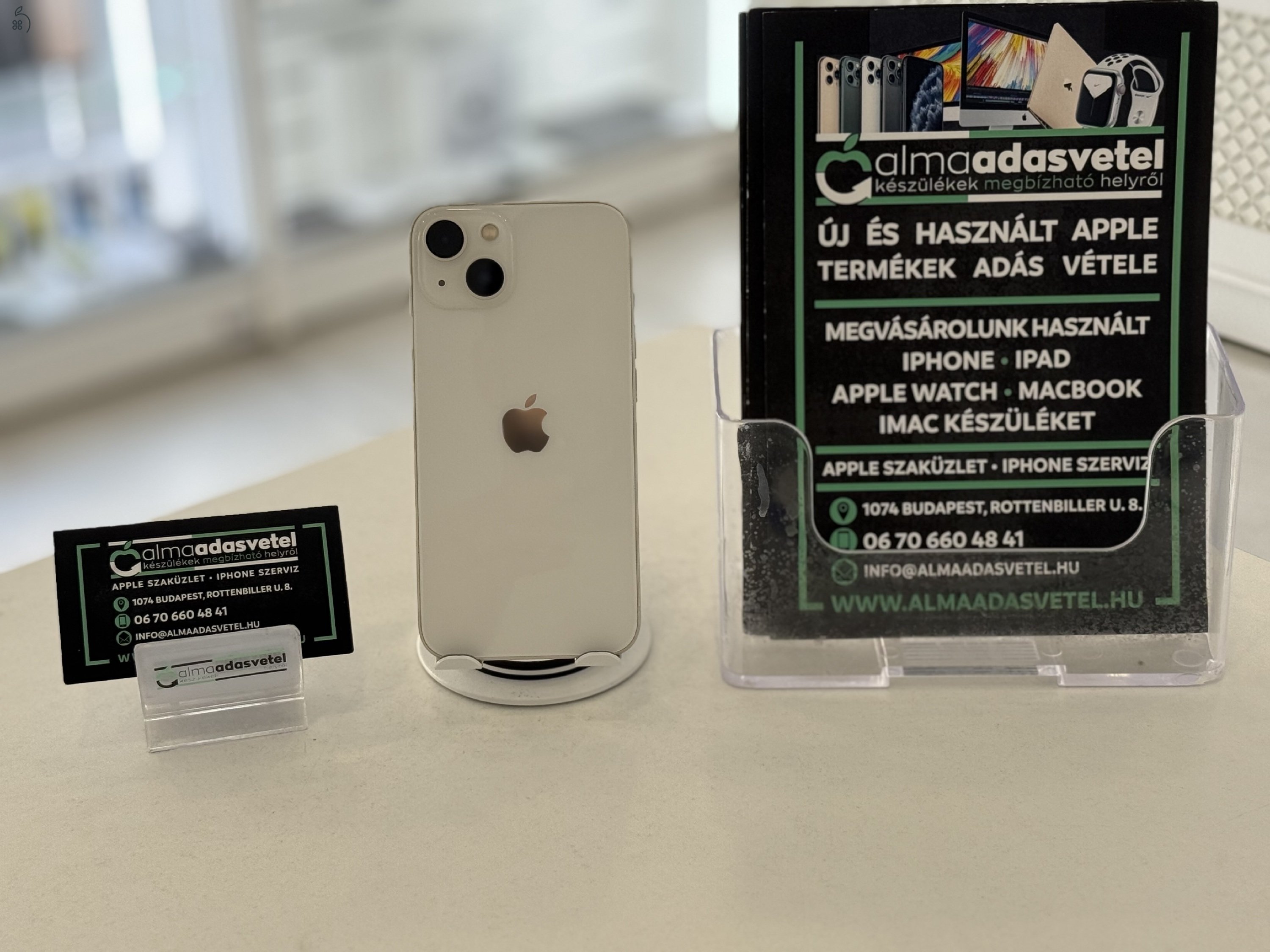 iPhone 13 256GB Független Nagyon Szép/1-3 hónap gar./Akku 87%/p4409