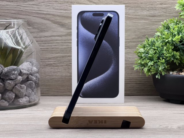 Hibátlan iPhone 15 Pro Max Blue Titanium 256GB 2 ÉV Garanciával Számlával Aksi 97%