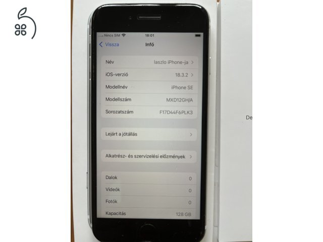 Iphone SE 2020 128 GB független fehér okos telefon
