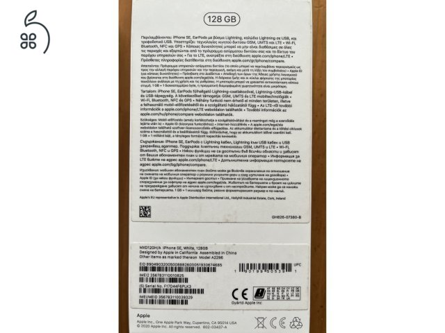 Iphone SE 2020 128 GB független fehér okos telefon