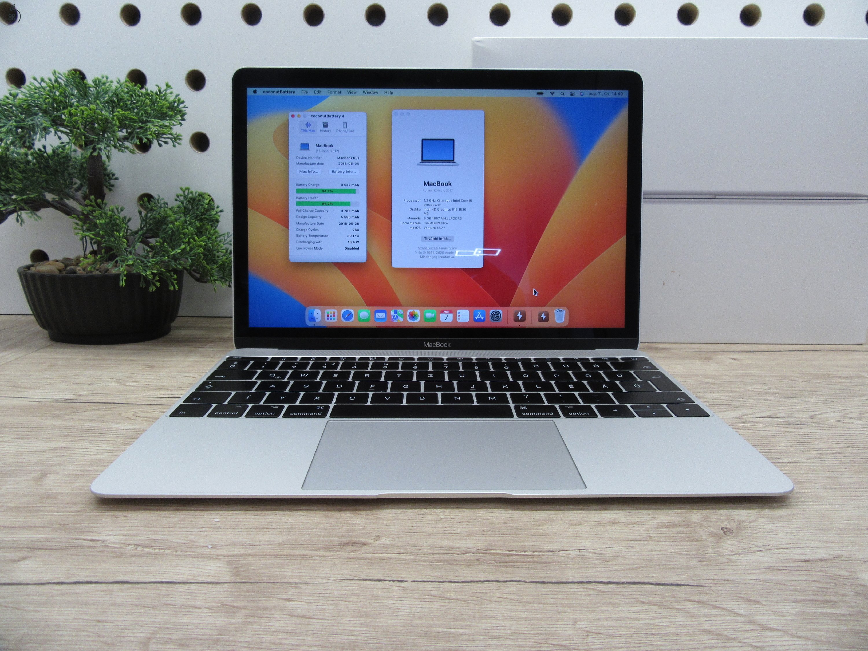 Apple MacBook 12” Retina – Ultravékony, könnyű és elegáns – Használt, karcmentes – 3 hónap garanciával