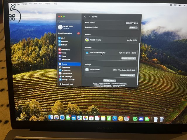 MacBook Air M1 2020 Eladó