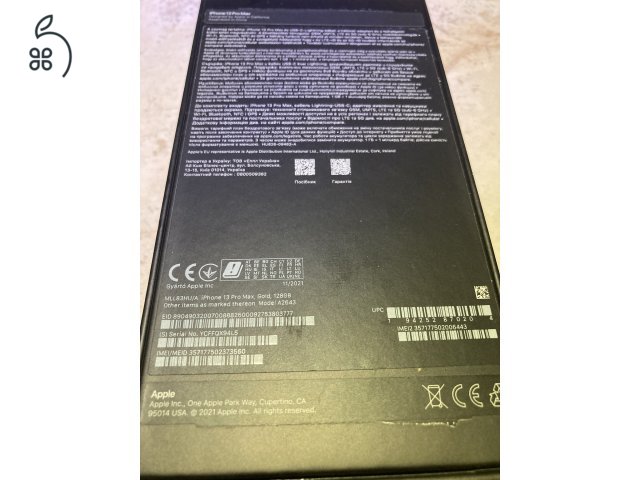 Eladó I phone 13 Pro Max Gold