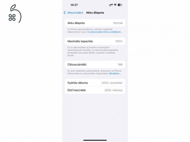 Hibátlan állapotú Iphone 16 eladó, fehér, 128 gb, akku 100%