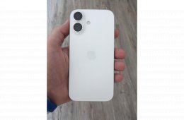 Hibátlan állapotú Iphone 16 eladó, fehér, 128 gb, akku 100%
