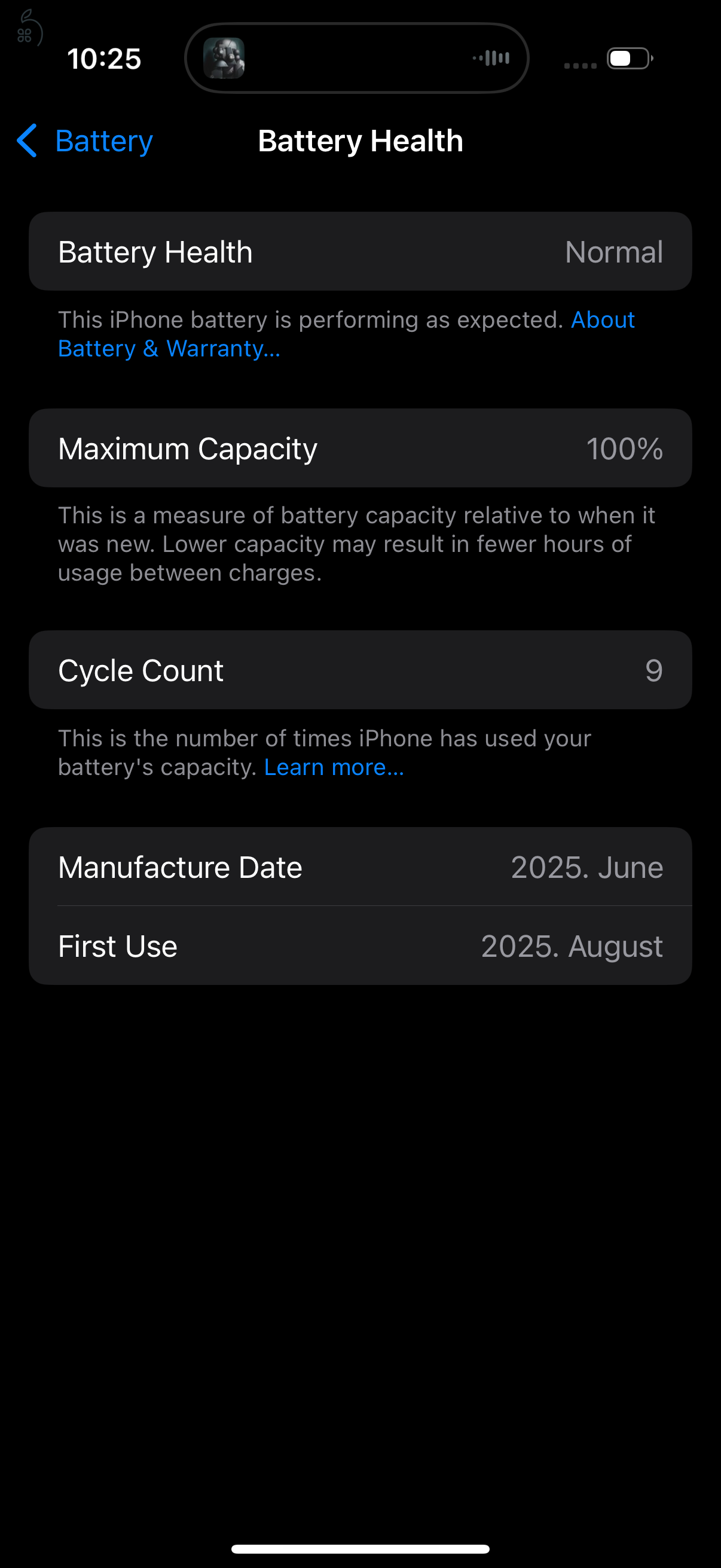 Iphone 16PRO - 128GB - 9akku ciklus