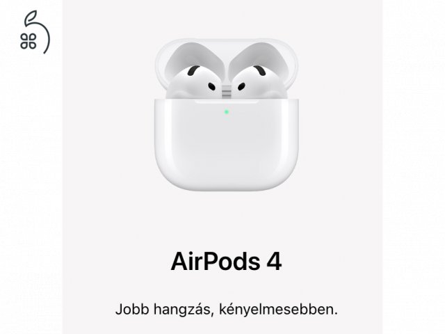Eredeti Apple AirPods 4, fülhallgató, gyári bontatlan dobozában!!