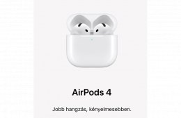 Eredeti Apple AirPods 4, fülhallgató, gyári bontatlan dobozában!!