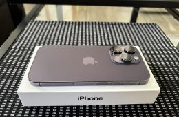 iPhone 14 Pro 128 GB (mélylila) - Garanciával és Pitaka tokkal