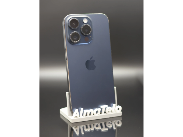 Apple iPhone 15 Pro 128 GB Blue Titanium 100% akku - 12 HÓ GARANCIA