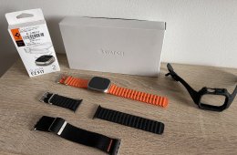 Apple Watch Ultra 2 49mm Titanium (Orange Ocean Band)  + Spigen folia + 3 szíj