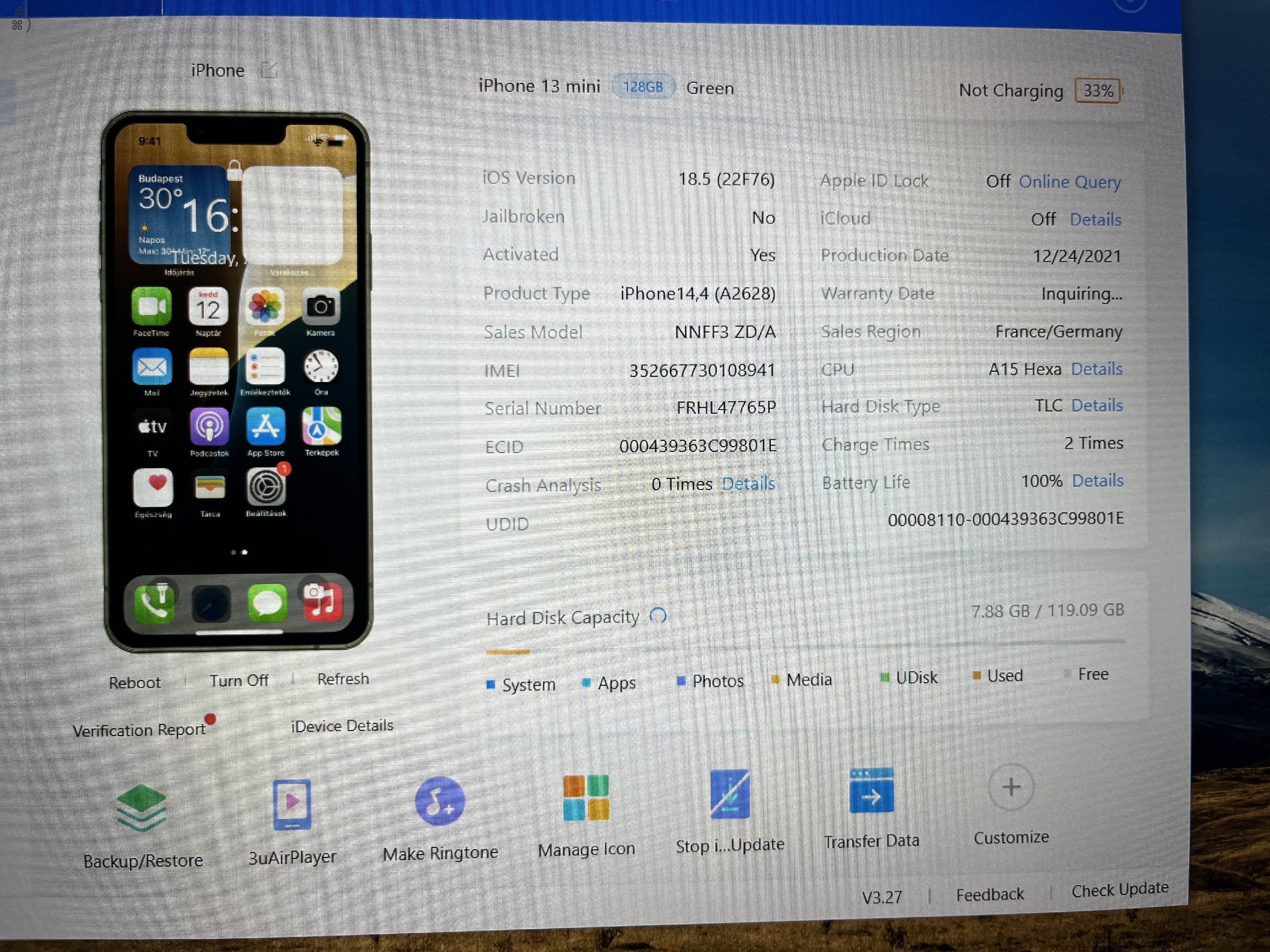 iPhone 13 Mini 128GB Új!