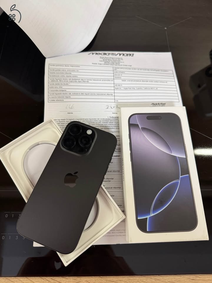 Apple Iphone 16 Pro, 128Gb, 2027.09.19.-ig gyári garancia!